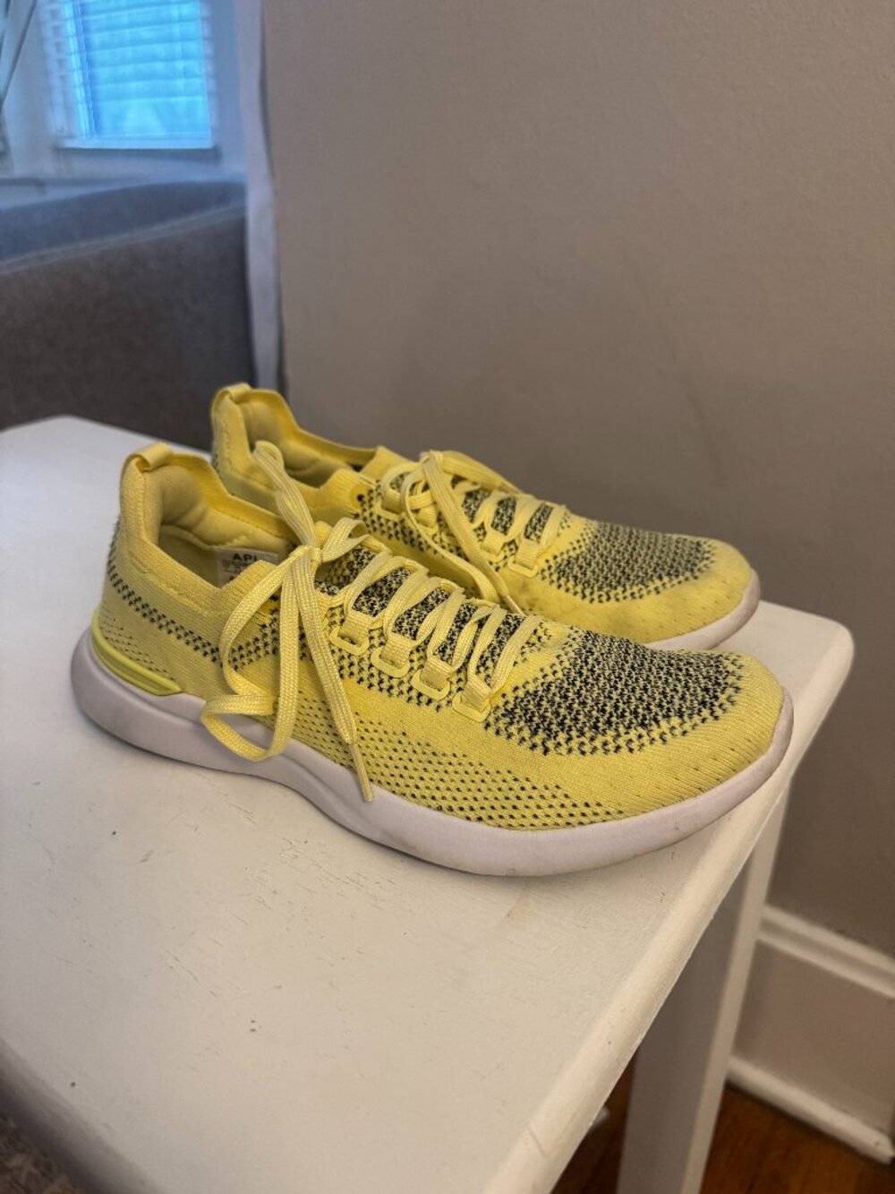 APL Women's Techloom Breeze Yellow Knit Sneaker Size 7